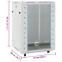 15U Network Cabinet with Swivel Feet 19" IP20 23.6"x17.7"x33.9" A949-30265