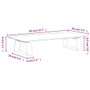 Monitor Stand White 15.7"x7.9"x3.1" Tempered Glass and Metal A949-374215