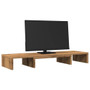Monitor Stand Riser Adjustable Artisian Oak 31.5x9.4x4.1" Engineered Wood A949-854642