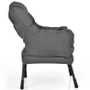 Upholstered Modern Cushioned Accent Chair with Side Pocket in Grey Q280-COGR1090