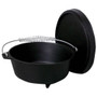 2-Gallon Seasoned Cast Iron Dutch Oven with Lid and Spiral Metal Handle Q280-PSEQDO606317589