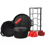 12-Piece Cast Iron Cookware set with Dutch Oven Frying Pan Skillet and Pizza Pan Q280-TPCIRCS10795381