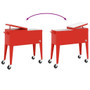 Cooler Cart with Wheels Red 36.2"x16.9"x35" A949-93743
