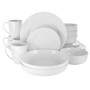 18-Piece White Porcelain Dinnerware Set with Plates Bowls Mugs - Service for 4 Q280-ETPMWDS4412536871