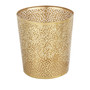 1.3 Gallon Round Perforated Copper Gold Metal Waste Basket Trash Can Q280-MPDRMTC230581