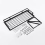 Matte Black Stainless Steel Wall Mounted Pot Rack with 10 Hanging Hooks Q280-TFBWMKPR658614527