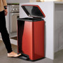 Stainless Steel 13-Gallon Kitchen Trash Can with Step Lid in Copper Red Finish Q280-RESC1342