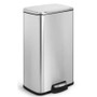 8-Gallon Stainless Steel Kitchen Trash Can with Step-on Lid Q280-ETGLSVTC57395814