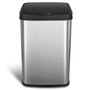 Silver/Black 13-Gallon Stainless Steel Kitchen Trash Can with Motion Sensor Lid Q280-SBTC52179361