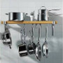 36-inch x 8-inch Wall Mounted Metal Wood Pot Rack with 6 Swivel Hooks Q280-TSWMPR76931425834