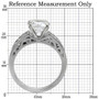 TK069 - High polished (no plating) Stainless Steel Ring with AAA Grade CZ  in Clear A874-TK069