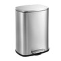 13 Gallon Brushed Stainless Steel Kitchen Trash Can with Step Open Lid Q280-BRSTLSTRC1936745