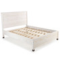 Full Size Solid Wood Platform Bed Frame with Headboard in Rustic White Finish Q280-FCBPBSW1628474
