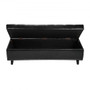 Button-Tufted Storage Ottoman Bench, PU Leather Bench with Storage and Solid Wood Legs, Modern Shoe E415-PZWSZYXTK516RB13A001V0