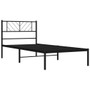 Metal Bed Frame Black Powder-Coated Steel Twin Modern A949-372173