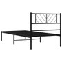 Metal Bed Frame Black Powder-Coated Steel Twin Modern A949-372173