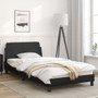 Bed Frame Black Faux leather, metal, plywood, engineered wood Twin A949-373269