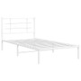 Bed Frame White Powder-coated steel Single Bed Frame A949-355605