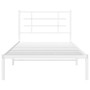 Bed Frame White Powder-coated steel Single Bed Frame A949-355605