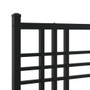 Bed Frame Black Steel 59 x 79 in Rectangular Traditional A949-376344