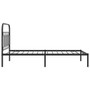 Bed Frame Black Steel 39.4x78.7 in Bed Frame Rectangular A949-377112