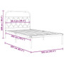 Bed Frame Black Steel 39.4x78.7 in Bed Frame Rectangular A949-377112