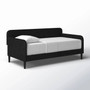 Twin size Modern Black Velvet Upholstered Daybed Q280-BLGUDB18925436