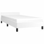 Bed Frame With Headboard White Faux leather, Plywood, Engineered wood A949-347528