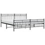 Bed Frame Black Powder-Coated Steel 76.0 x 80.0 in Bed Frame A949-373715