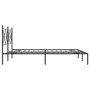 Bed Frame Black Powder-Coated Steel King Bed Frame Rectangular A949-376504