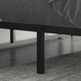 Twin Size Black Metal Platform Bed Frame with Under-Bed Storage Space Q280-TWMW1492