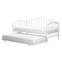 Twin size Modern Industrial White Metal Daybed with Trundle Bed Frame Q280-WBMDBT19257173