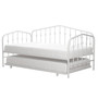 Twin size Modern Industrial White Metal Daybed with Trundle Bed Frame Q280-WBMDBT19257173