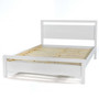 Queen Size FarmHouse Traditional Rustic White Platform Bed Q280-QWED6781