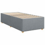 Bed Frame Light grey Polyester, Plywood, Engineered Wood Twin A949-3284770
