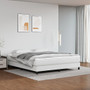 Bed Frame White Faux leather, Plywood, Engineered wood A949-3120735