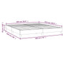Bed Frame White Faux leather, Plywood, Engineered wood A949-3120735