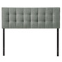King size Grey Fabric Upholstered Headboard with Modern Tufting Q280-QHG98524712