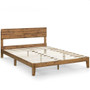 King size Modern Wood Platform Bed Frame with Headboard in Medium Brown Q280-KMBHCE849574