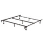 Twin, Full, Queen Sturdy Black Metal Adjustable Bed Frame w/Headboard Brackets Q280-TFQB8928