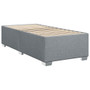 Bed Frame Light Grey Polyester, Plywood, Engineered Wood Twin A949-3284512