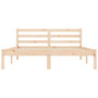 Bed Frame Natural 76.97 x 56.10 x 27.36 in Solid Pine Wood A949-900319