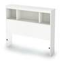 Twin size Modern Bookcase Headboard in White Wood Finish Q280-SBHW8801