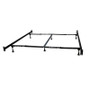Queen/King Adjustable Metal Bed Frame with Headboard Footboard Brackets Q280-FQMBF1269915