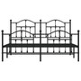 Bed Frame Black Powder-Coated Steel King Bed Frame Rectangular A949-353462