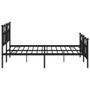 Bed Frame Black Powder-Coated Steel King Bed Frame Rectangular A949-353462