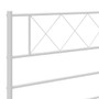 Metal Bed Frame White Powder-coated steel 59.1x78.7 in King Size A949-372328
