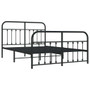 Bed Frame Black Powder-Coated Steel King Size A949-352598