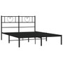 Bed Frame Black Powder-coated steel Full Bed Frame Rectangular A949-355465