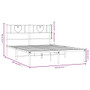 Bed Frame Black Powder-coated steel Full Bed Frame Rectangular A949-355465